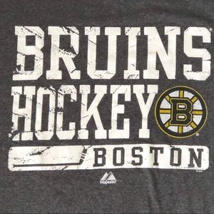 Majestic Shirts - Boston Bruins Hockey Gray Tee Shirt Men Medium Majestic Shirts - Boston Bruins Hockey Gray Tee Shirt Men Medium